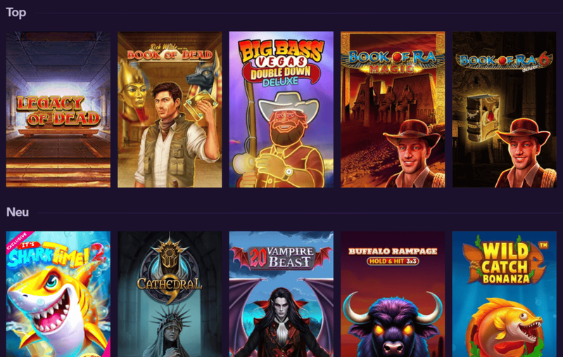 Op Spielautomaten im Naobet Casino – Book of Dead, Big Bass Vegas und weitere neue Slots 2026