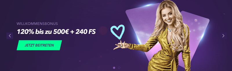 Naobet Willkommensbonus – 120 % bis 500 € und 240 Freispiele für neue Spieler